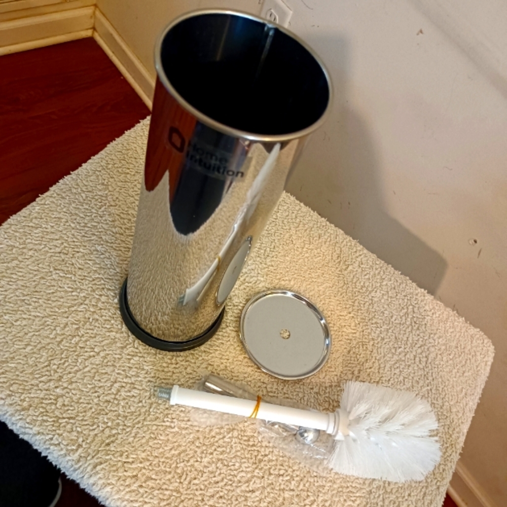 Toilet brush cleaner and holder